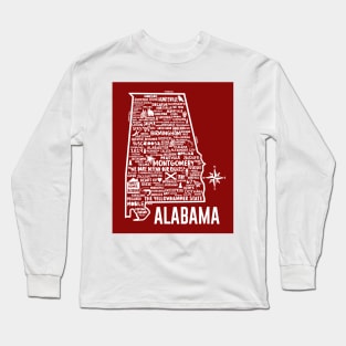 Alabama Map Long Sleeve T-Shirt